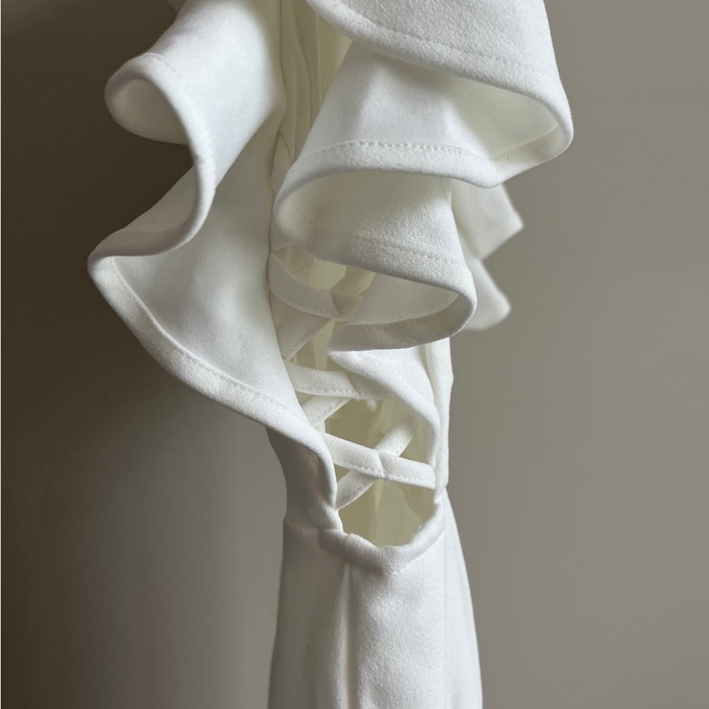 White Ruffle Dress - Picture 4 of 5